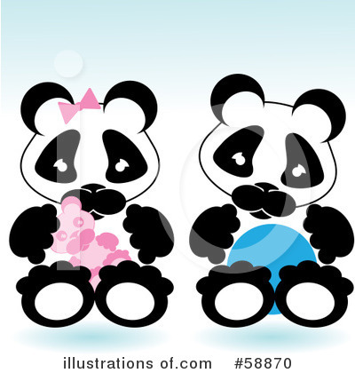 Royalty-Free (RF) Panda Clipart Illustration by kaycee - Stock Sample #58870