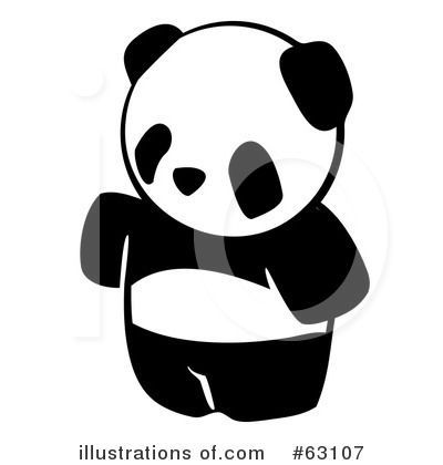 Royalty-Free (RF) Panda Clipart Illustration by Leo Blanchette - Stock Sample #63107