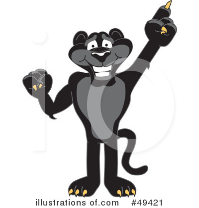 Royalty-Free (RF) Panther Character Clipart Illustration by Mascot Junction - Stock Sample #49421