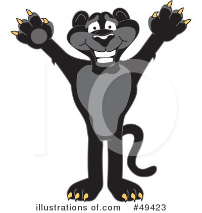 Royalty-Free (RF) Panther Character Clipart Illustration by Mascot Junction - Stock Sample #49423
