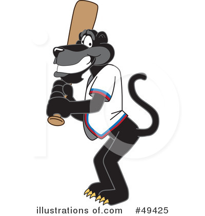 Royalty-Free (RF) Panther Character Clipart Illustration by Mascot Junction - Stock Sample #49425