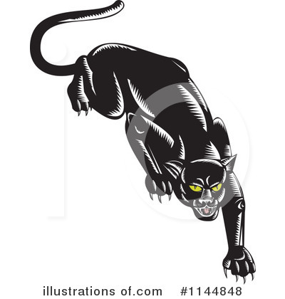 Royalty-Free (RF) Panther Clipart Illustration by patrimonio - Stock Sample #1144848