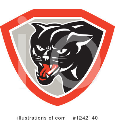 Royalty-Free (RF) Panther Clipart Illustration by patrimonio - Stock Sample #1242140