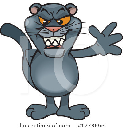 Royalty-Free (RF) Panther Clipart Illustration by Dennis Holmes Designs - Stock Sample #1278655