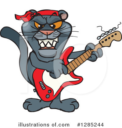 Royalty-Free (RF) Panther Clipart Illustration by Dennis Holmes Designs - Stock Sample #1285244