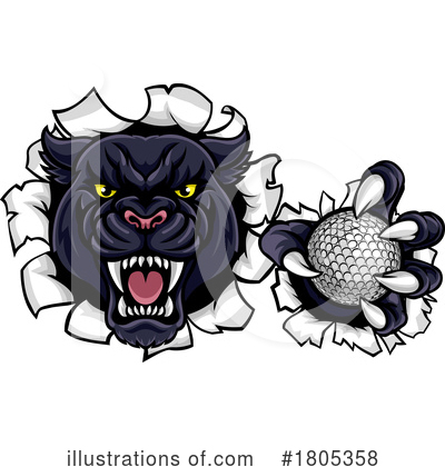 Royalty-Free (RF) Panther Clipart Illustration by AtStockIllustration - Stock Sample #1805358