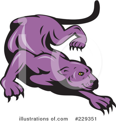 Royalty-Free (RF) Panther Clipart Illustration by patrimonio - Stock Sample #229351