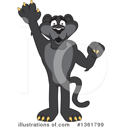 Royalty-Free (RF) Panther School Mascot Clipart Illustration by Mascot Junction - Stock Sample #1361799
