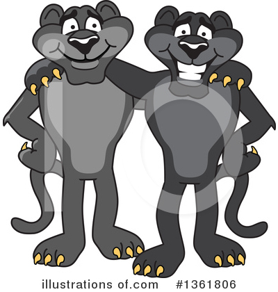 Royalty-Free (RF) Panther School Mascot Clipart Illustration by Mascot Junction - Stock Sample #1361806