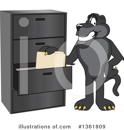 Royalty-Free (RF) Panther School Mascot Clipart Illustration by Mascot Junction - Stock Sample #1361809