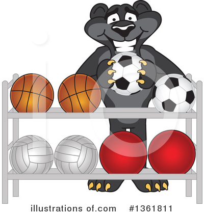 Royalty-Free (RF) Panther School Mascot Clipart Illustration by Mascot Junction - Stock Sample #1361811