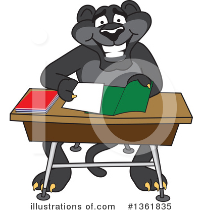 Royalty-Free (RF) Panther School Mascot Clipart Illustration by Mascot Junction - Stock Sample #1361835