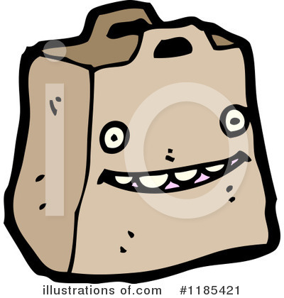 Royalty-Free (RF) Paper Bag Clipart Illustration by lineartestpilot - Stock Sample #1185421