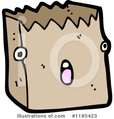 Royalty-Free (RF) Paper Bag Clipart Illustration by lineartestpilot - Stock Sample #1185423