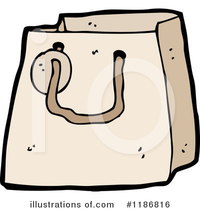 Royalty-Free (RF) Paper Bag Clipart Illustration by lineartestpilot - Stock Sample #1186816