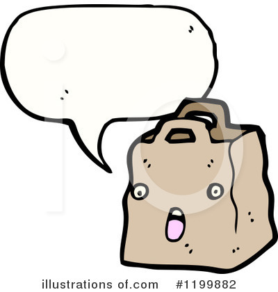 Royalty-Free (RF) Paper Bag Clipart Illustration by lineartestpilot - Stock Sample #1199882