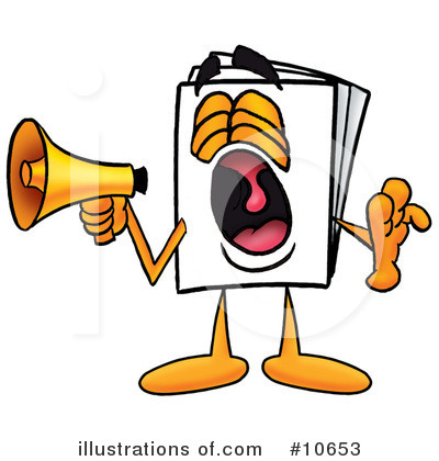 Royalty-Free (RF) Paper Clipart Illustration by Mascot Junction - Stock Sample #10653