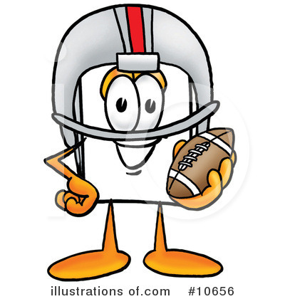 Football Clipart #10656 by Mascot Junction