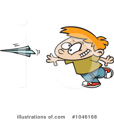 Royalty-Free (RF) Paper Plane Clipart Illustration by toonaday - Stock Sample #1046168