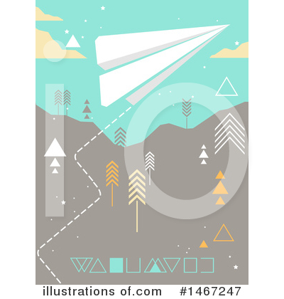 Paper Plane Clipart #1467247 by BNP Design Studio