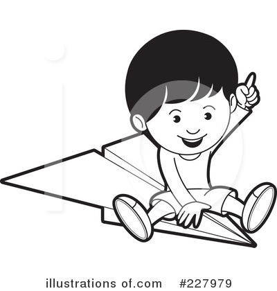 Royalty-Free (RF) Paper Plane Clipart Illustration by Lal Perera - Stock Sample #227979