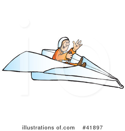 Royalty-Free (RF) Paper Plane Clipart Illustration by Snowy - Stock Sample #41897
