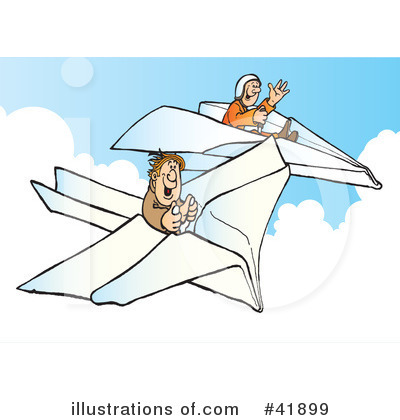 Royalty-Free (RF) Paper Plane Clipart Illustration by Snowy - Stock Sample #41899