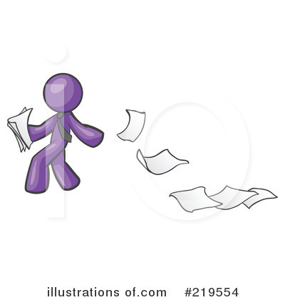 Royalty-Free (RF) Paper Trail Clipart Illustration by Leo Blanchette - Stock Sample #219554