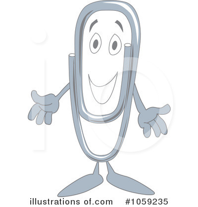 Royalty-Free (RF) Paperclip Clipart Illustration by Mascot Junction - Stock Sample #1059235