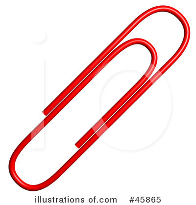 Royalty-Free (RF) Paperclip Clipart Illustration by ShazamImages - Stock Sample #45865