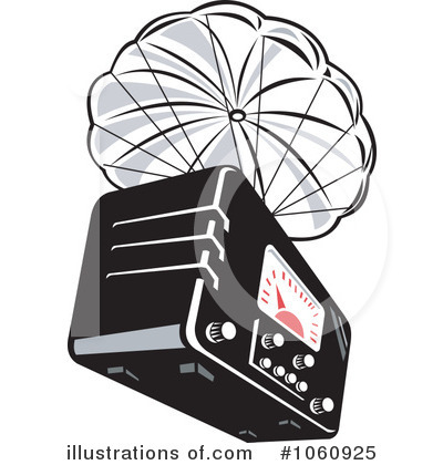 Royalty-Free (RF) Parachute Clipart Illustration by patrimonio - Stock Sample #1060925