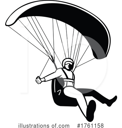 Royalty-Free (RF) Paragliding Clipart Illustration by patrimonio - Stock Sample #1761158