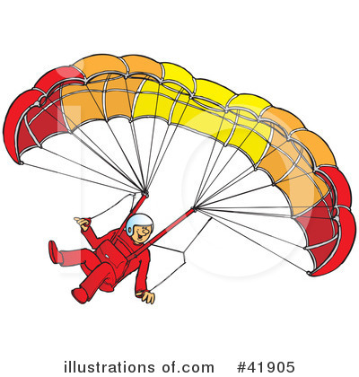 Royalty-Free (RF) Paragliding Clipart Illustration by Snowy - Stock Sample #41905