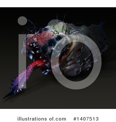 Royalty-Free (RF) Parasitic Grub Clipart Illustration by Leo Blanchette - Stock Sample #1407513