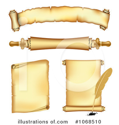 Royalty-Free (RF) Parchment Clipart Illustration by vectorace - Stock Sample #1068510