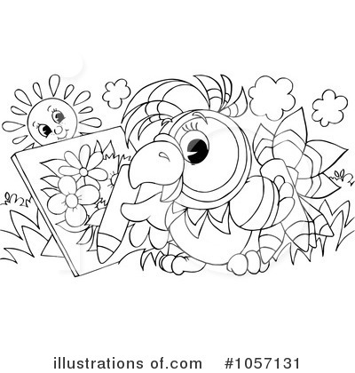 Royalty-Free (RF) Parrot Clipart Illustration by Alex Bannykh - Stock Sample #1057131