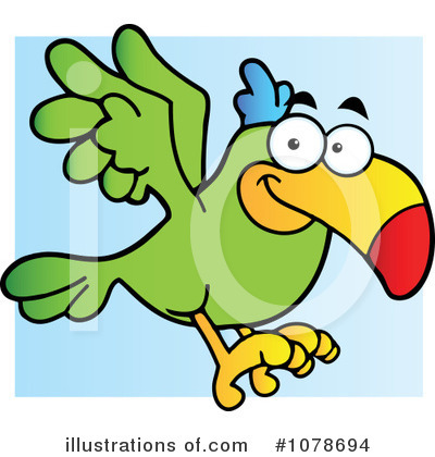 Royalty-Free (RF) Parrot Clipart Illustration by Hit Toon - Stock Sample #1078694