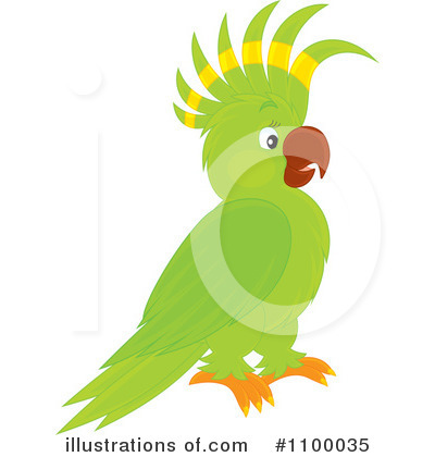 Royalty-Free (RF) Parrot Clipart Illustration by Alex Bannykh - Stock Sample #1100035