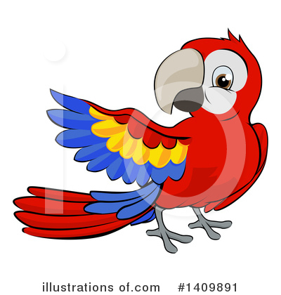 Royalty-Free (RF) Parrot Clipart Illustration by AtStockIllustration - Stock Sample #1409891