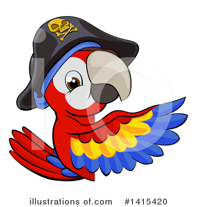 Royalty-Free (RF) Parrot Clipart Illustration by AtStockIllustration - Stock Sample #1415420