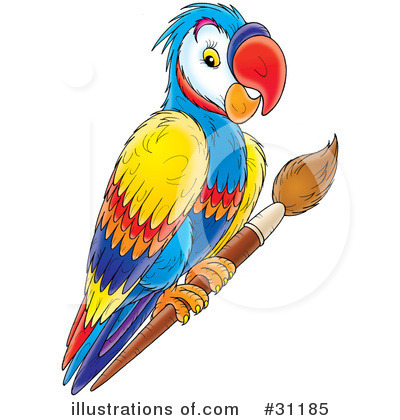 Royalty-Free (RF) Parrot Clipart Illustration by Alex Bannykh - Stock Sample #31185