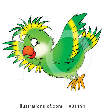 Royalty-Free (RF) Parrot Clipart Illustration by Alex Bannykh - Stock Sample #31191