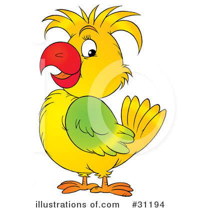 Royalty-Free (RF) Parrot Clipart Illustration by Alex Bannykh - Stock Sample #31194