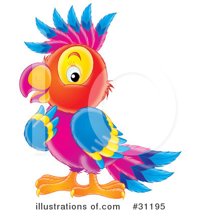 Royalty-Free (RF) Parrot Clipart Illustration by Alex Bannykh - Stock Sample #31195