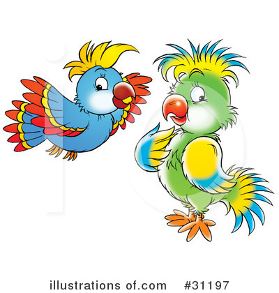 Royalty-Free (RF) Parrot Clipart Illustration by Alex Bannykh - Stock Sample #31197