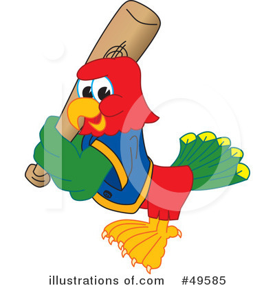 Royalty-Free (RF) Parrot Mascot Clipart Illustration by Mascot Junction - Stock Sample #49585