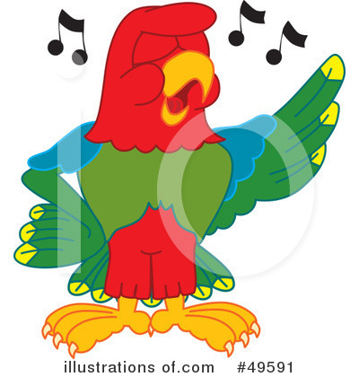 Royalty-Free (RF) Parrot Mascot Clipart Illustration by Mascot Junction - Stock Sample #49591