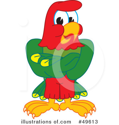 Royalty-Free (RF) Parrot Mascot Clipart Illustration by Mascot Junction - Stock Sample #49613