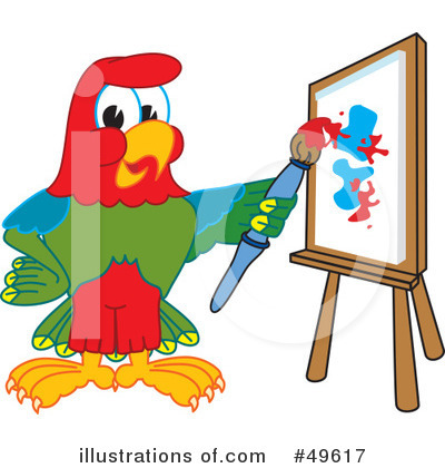 Royalty-Free (RF) Parrot Mascot Clipart Illustration by Mascot Junction - Stock Sample #49617
