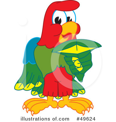 Parrot Mascot Clipart #49624 by Mascot Junction